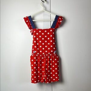 MATILDA JANE Brilliant Daydream Kids Red Polka Dot Most Magical Romper + pockets